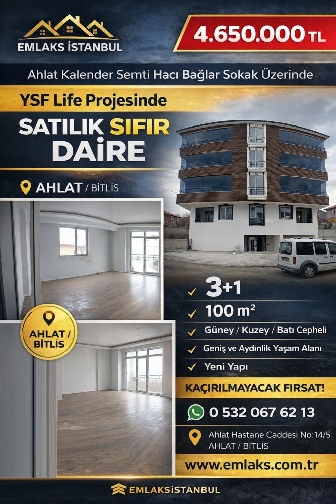 KALENDER MAH.SİNDE SATILIK 102 m2 SIFIR DAİRE